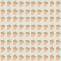 Acorn illustration seamless repeating pattern vector