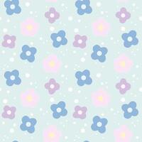 Pastel floral seamless repeat pattern vector