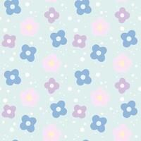 Pastel floral seamless repeat pattern vector