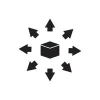 distribution icon vector