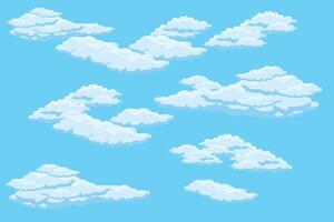 Cloud sky scene background vector simple cloud illustration template design