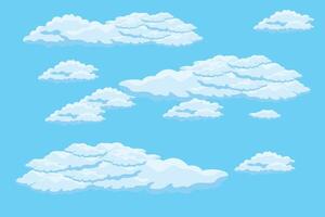 Cloud sky scene background vector simple cloud illustration template design