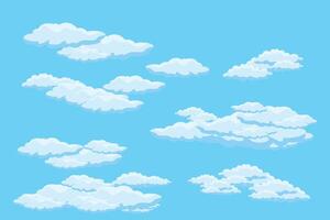 Cloud sky scene background vector simple cloud illustration template design