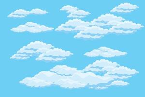 Cloud sky scene background vector simple cloud illustration template design