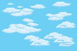 Cloud sky scene background vector simple cloud illustration template design