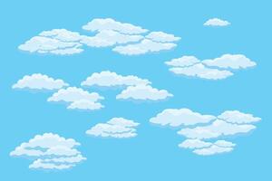 Cloud sky scene background vector simple cloud illustration template design