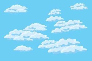 Cloud sky scene background vector simple cloud illustration template design