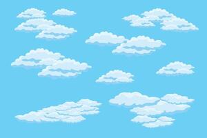 Cloud sky scene background vector simple cloud illustration template design
