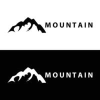 montaña logo sencillo ilustración silueta modelo vector diseño