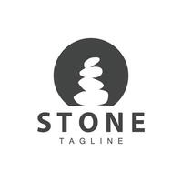 Stone Vector Logo, Stone Design Balance Milestone Vector Templet Symbol Illustration