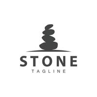 Stone Vector Logo, Stone Design Balance Milestone Vector Templet Symbol Illustration