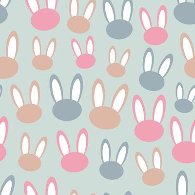 Rabbit seamless pattern. Abstract art print. Design for paper, covers, cards, fabrics, interior items and any. Vector illustration about Easter.