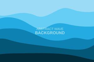 Water Wave Background Design, Abstract Vector Blue Ocean Walpaper Template