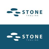 Stone Vector Logo, Stone Design Balance Milestone Vector Templet Symbol Illustration