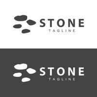 Stone Vector Logo, Stone Design Balance Milestone Vector Templet Symbol Illustration