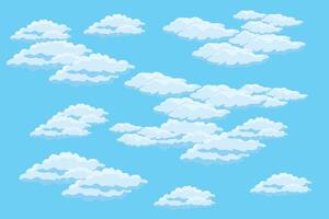 Cloud sky scene background vector simple cloud illustration template design