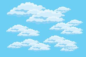 Cloud sky scene background vector simple cloud illustration template design