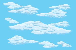 Cloud sky scene background vector simple cloud illustration template design