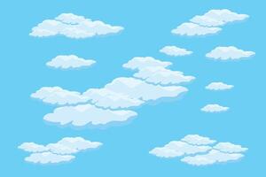 Cloud sky scene background vector simple cloud illustration template design