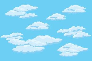 Cloud sky scene background vector simple cloud illustration template design