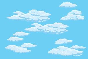 Cloud sky scene background vector simple cloud illustration template design