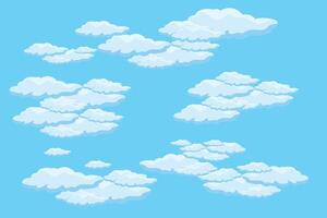 Cloud sky scene background vector simple cloud illustration template design