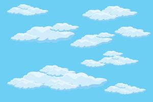 Cloud sky scene background vector simple cloud illustration template design