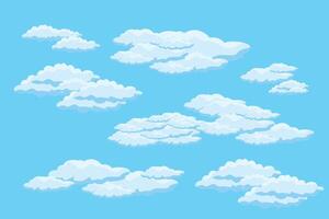 Cloud sky scene background vector simple cloud illustration template design