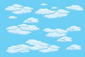 Cloud sky scene background vector simple cloud illustration template design