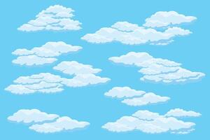 Cloud sky scene background vector simple cloud illustration template design