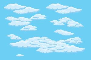 Cloud sky scene background vector simple cloud illustration template design