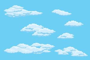 Cloud sky scene background vector simple cloud illustration template design