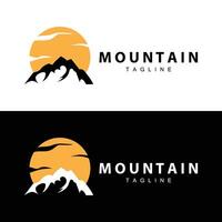 Mountain Logo Simple Illustration Silhouette Template Vector Design