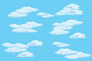 Cloud sky scene background vector simple cloud illustration template design