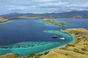 Landscape view from Komodo Island , Indonesia photo