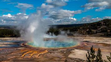 Grand Prismatic Spring in Yellowstone National Park photo