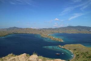 Landscape view from Komodo Island , Indonesia photo