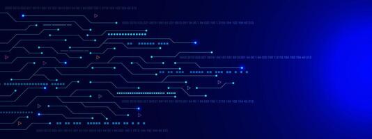 Futuristic technology with circuit board. Big data visualization. Digital networking, communication and high computer technology concept background. Vector illustration.