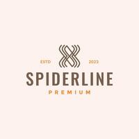 spider insect art line minimal style simple hipster colorful logo design vector icon illustration