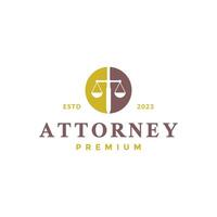 sword scale balance attorney law firm circle classic luxury simple colored logo design vector icon illustration