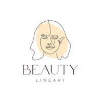 belleza cara mujer largo pelo línea Arte vistoso resumen para pared marco decoración mascota logo diseño vector icono ilustración