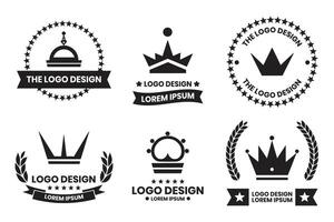 crown logo in modern minimal style vector