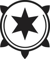 Vintage style star logo in modern minimal style vector