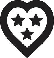 Vintage heart logo in modern minimal style vector