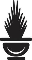 cactus tree logo in modern minimal style vector
