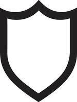 Vintage style shield logo in modern minimal style vector