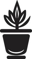 cactus tree logo in modern minimal style vector