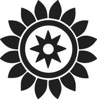 hoja y flor logo para yoga en moderno mínimo estilo vector