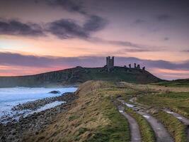 Bamburgh old Castle in Northumberland photo