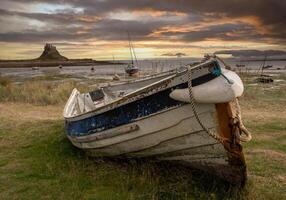 bamburgh antiguo castillo en Northumberland foto